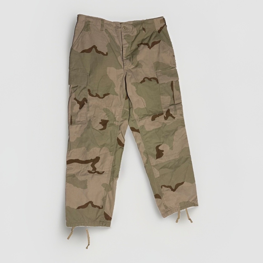 Vintage Military BDU Pants 3-Color Desert Camo Mens 34x29 DCU‎